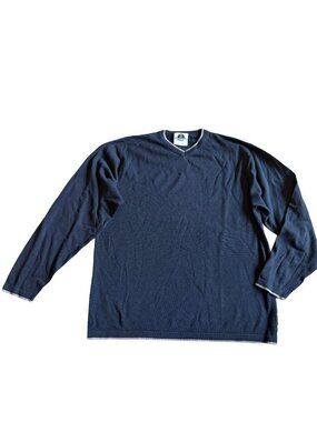 Pineapple Connection Vintage Retro Y2K Pullover Sweater Navy Blue Size XL Men's